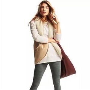 Athleta Shearling Wrap Vest